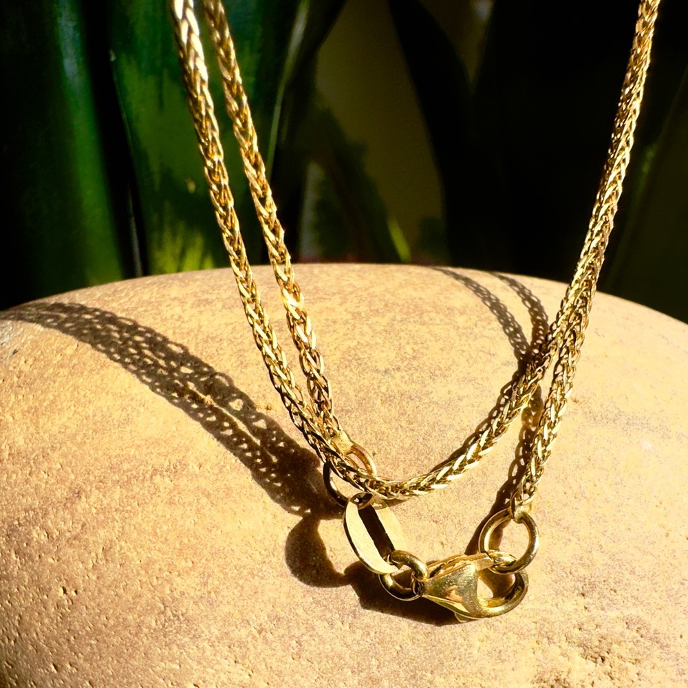 SOLD**14k Fox Tail Weave chain